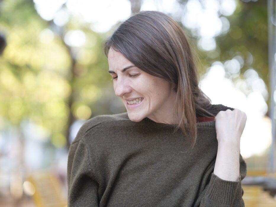 A woman experiencing anger or low mood