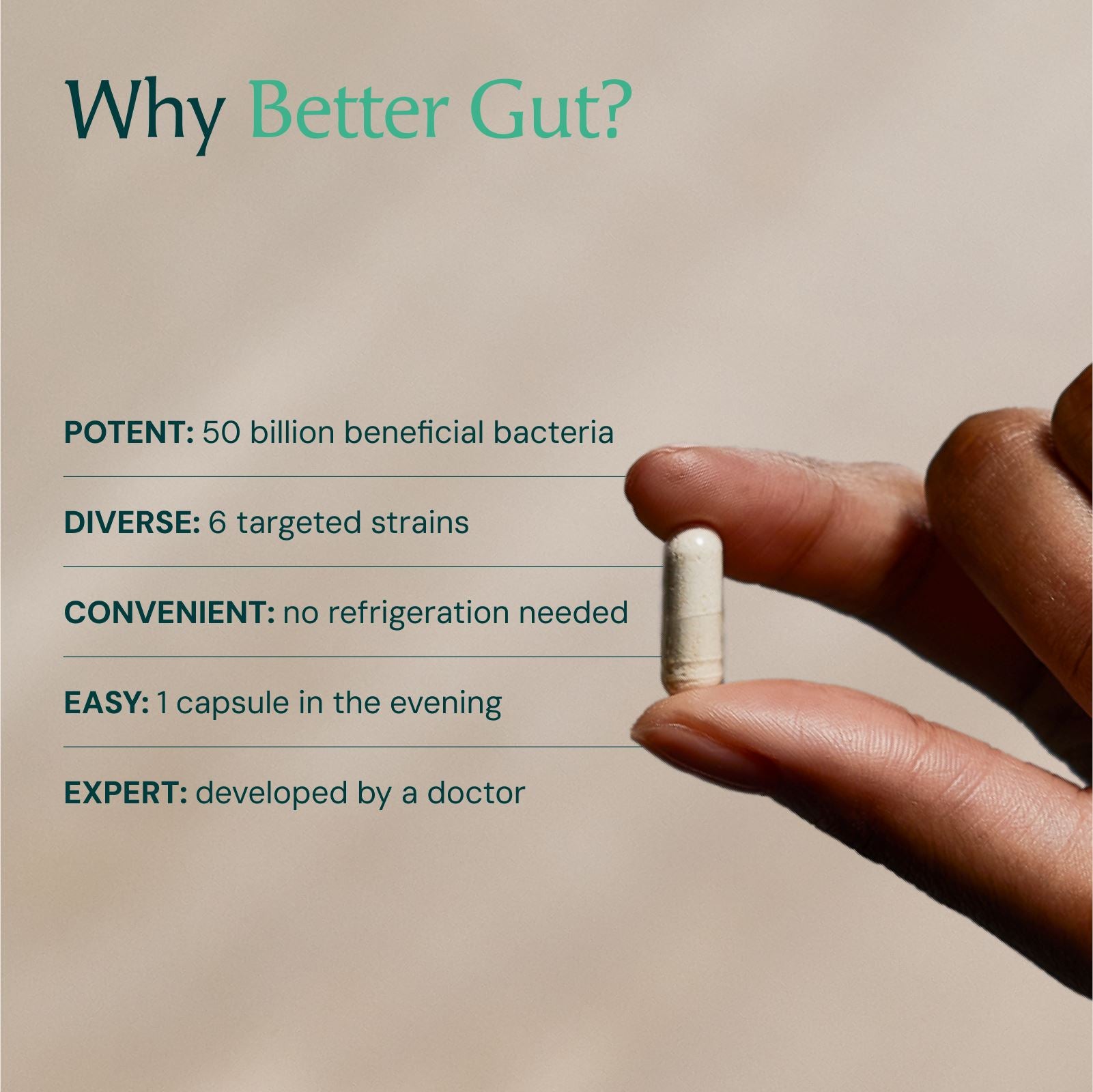 Better Gut ingredients and bacteria